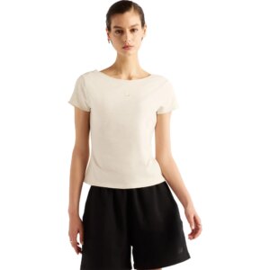 New - Balance Open-Back Fitted T-Shirt linen heather