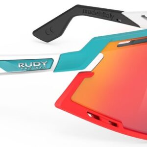 Rudy Project Defender Emerald White Matte - Multilaser Red