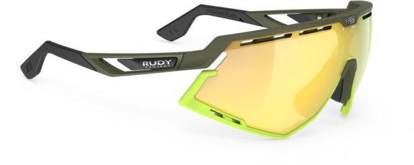 0655586573297 Rudy Project Defender Olive Matte - Multilaser Yellow