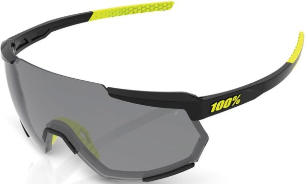0841269153072 100 Percent Racetrap Gloss Black / Smoke Lens