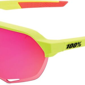 100 Percent S2 matte washed out neon yellow / Purple Multilayer Mirror L
