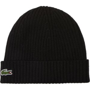 Lacoste - Lacoste Rippstrick Mütze schwarz