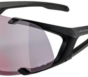 Alpina Hawkeye QV black matt / Varioflex rainbow mirror lens