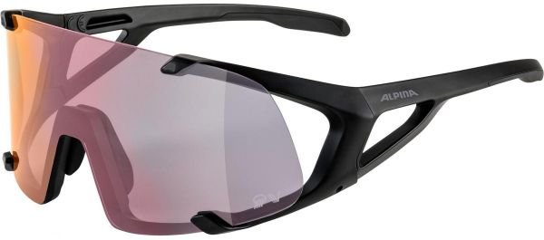 Alpina Hawkeye QV black matt / Varioflex rainbow mirror lens