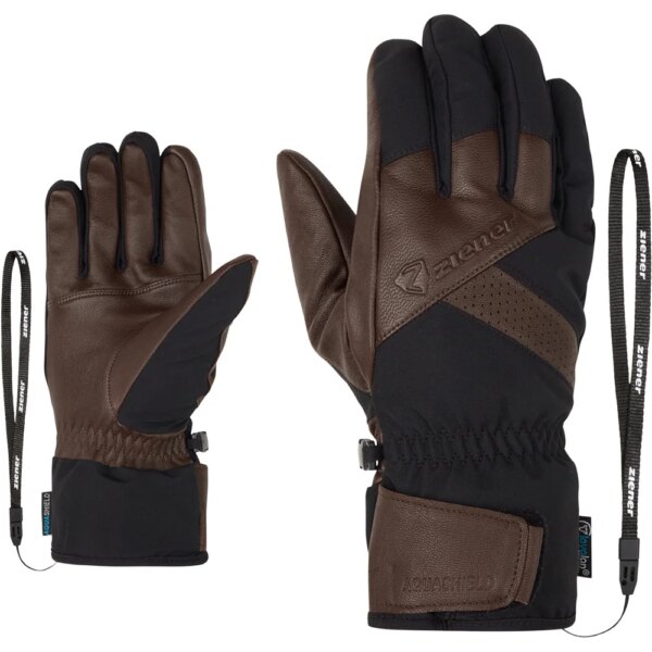 Ziener - Ziener Getter-Z AS® AW Skihandschuhe dunkelbraun