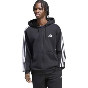 adidas - adidas 3-Streifen Fleecejacke schwarz
