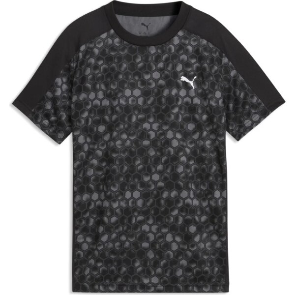 Puma-Puma-Train-All-Day-Essentials-Allover-Print-T-Shirt-Kinder-schwarz-schwarz Puma - Puma Train All Day Essentials Allover Print T-Shirt Kinder schwarz