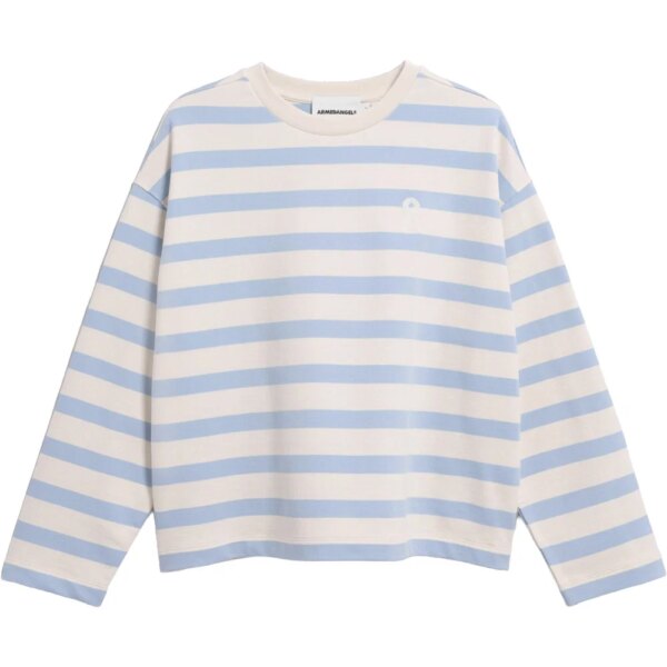Armedangels-Armedangels-Frankaa-Bold-Iconic-A-Sweatshirt-undyed-soft-blue-blau Armedangels - Armedangels Frankaa Bold Iconic Å Sweatshirt undyed soft blue
