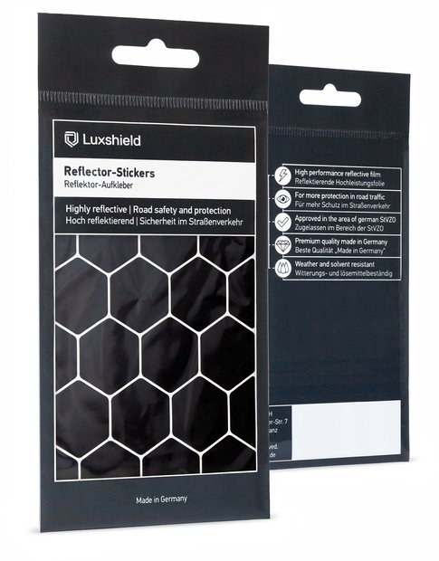 4262370010768 Luxshield Reflektoren Aufkleber Hexagon