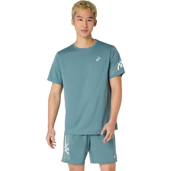 ASICS-ASICS-Icon-T-Shirt-foggy-teal-blau ASICS - ASICS Icon T-Shirt foggy teal