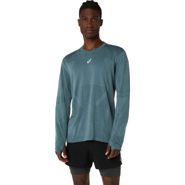 ASICS-ASICS-Road-Seamless-Longsleeve-foggy-teal-blau ASICS - ASICS Road Seamless Longsleeve foggy teal