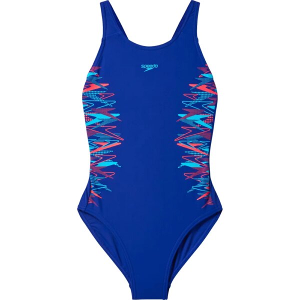 Speedo - Speedo Placement Muscleback Badeanzug Kinder blau