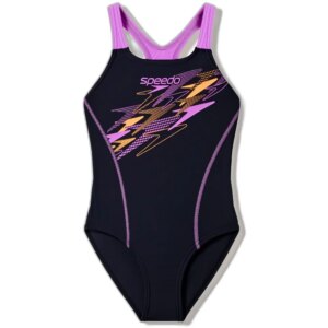 Speedo - Speedo Medley Logo Medalist Badeanzug Kinder schwarz