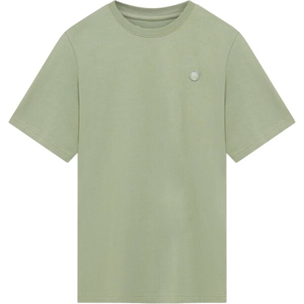 KnowledgeCotton - Apparel Loke Badge T-Shirt GOTS/Vegan lily pad