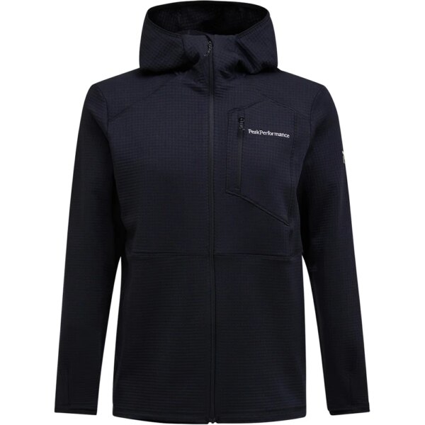 Peak-Performance-Trail-Polartec®-Power-Grid™-Zip-Hood-schwarz-schwarz Peak - Performance Trail Polartec® Power Grid™ Zip Hood schwarz