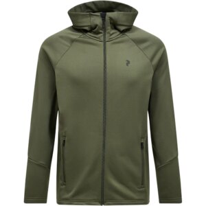 Peak - Performance Rider Essentials Midlayer Zip Hood pine needle