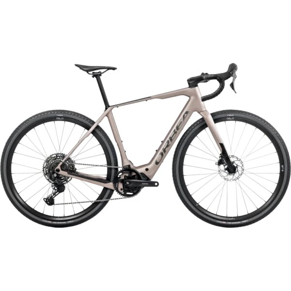 Orbea-Orbea-Denna-M40-Carbon-E-Gravel-Bike-nickel-matt-beigegrau Orbea - Orbea Denna M40 Carbon E-Gravel Bike nickel matt