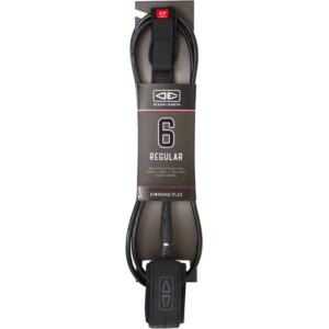 Ocean - & Earth Regular Moulded Surfboard Leash 6'' schwarz