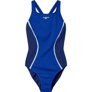Speedo - Speedo Solid Splice Medalist Badeanzug blau