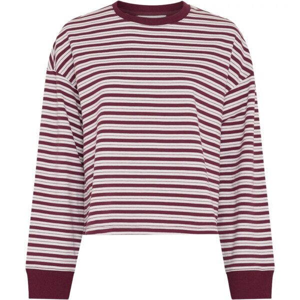 MSCH-Copenhagen-Monde-Krestiane-Stripes-Sweatshirt-egret-rot MSCH - Copenhagen Monde Krestiane Stripes Sweatshirt egret