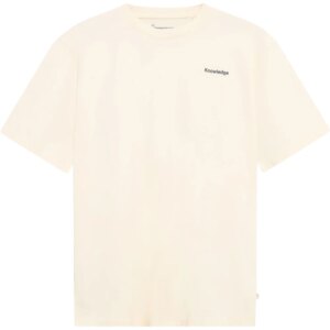 KnowledgeCotton - Apparel Back Print T-Shirt egret