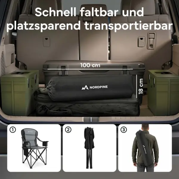 NEOLYMP - Campingstuhl faltbar bis 250 kg belastbar