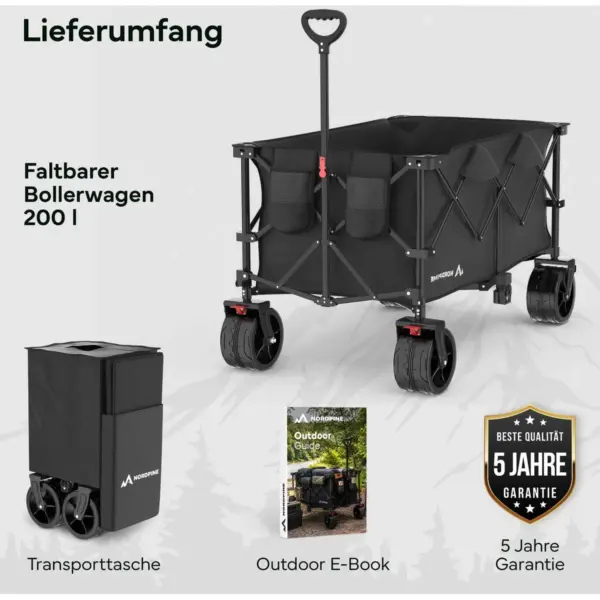 Bollerwagen Faltbar 200 l Stauraum - Bild 2 NEOLYMP - Bollerwagen Faltbar 200 l Stauraum