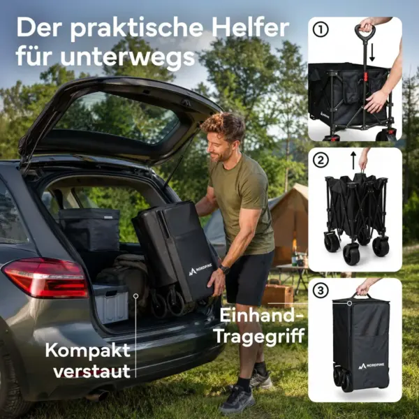 Bollerwagen Faltbar 200 l Stauraum - Bild 6 NEOLYMP - Bollerwagen Faltbar 200 l Stauraum